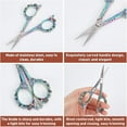 thumbnail image 4 of Dsseng 2Inch Stainless Steel Scissors Silver Sewing Embroidery Scissors Small Precision Detail Scissors Vintage Shears Sharp Cutter for Fabric Paper Cutting Craft Art Work DIY Tool DIY, 4 of 9