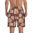 thumbnail image 3 of KLL Beautiful Fox Men's Casual Summer Beach Shorts Hawaiian Shorts with Pockets-Medium, 3 of 5