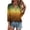 Yellow, variant on YHAJDS Women's T-Shirts Summer Tops Blouses Quarter Sleeve V Neck Button Front Loose Fit Solid Color Top