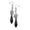 06#pentagram Black Crystal, variant on Y2K Dark Bat Crystal Pendant Earrings Dangle Drop Gothic Vintage Women Jewelry-03#Bat Black Prisms Crystal