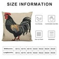 thumbnail image 5 of WERPE  Rooster Pillow Covers Farmhouse Throw Pillow Covers for Couch Bed Sofa Rustic Home Decor Vintage Decorative Square Pillow Cases Cushion Covers with Zipper, 5 of 5