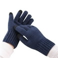 thumbnail image 2 of Gloves Mittens Winter Mens Warm And Thick Cold Proof Solid Color Screen Gloves Gloves Mittens, 2 of 4