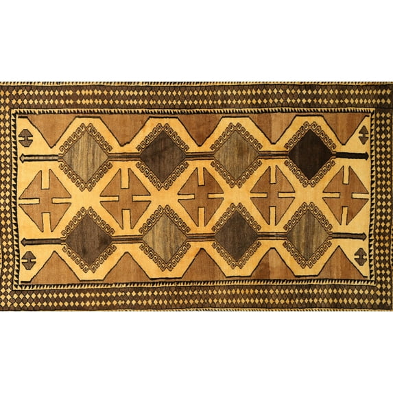 Ahgly Company Indoor Rectangle Traditional Dark Orange Persian Area Rugs, 4' x 6'