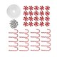 thumbnail image 4 of Adornos colgantes navideños con forma de bastón de caramelo, cuentas espaciadoras de 25 m de largo. 35mm Rojo Blanco, 4 of 9