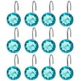 thumbnail image 3 of Shower Curtain Hooks Rings Diamond, Crystal Decorative Shower Curtain Hooks, Set of 12 Stainless Steel Rust-Proof Round Rhinestones Shower Curtain Rings Hangers for Bathroom, 3 of 9