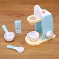 thumbnail image 4 of Montessori Children‘s Simulation Wooden Sound and Light Oven Bread Machine Coffee Machine Combination Kitchen Play House Toy, 4 of 6
