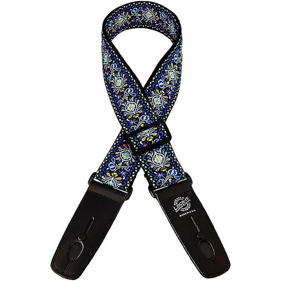 Lock-It Guitar Strap - Classic Woven, Blue Chill