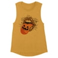 thumbnail image 1 of Pumpkin Lips Halloween Women's Muscle Tank X-Small Antique Gold, 1 of 5