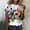 White, variant on QHWAUAKFBN T Shirts For Women Trendy Summer Round Neck Short Sleeve Flower Butterfly Print Tshirts Top