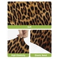 thumbnail image 4 of Brown Leopard Print Bar Stool Covers Set of 4, Classic Abstract Animal Patterned Stretch Washable Bar Chair Covers with Backs, Removable Pub Counter Height Chair Cover for Kitchen Dining Room Cafe, 4 of 7