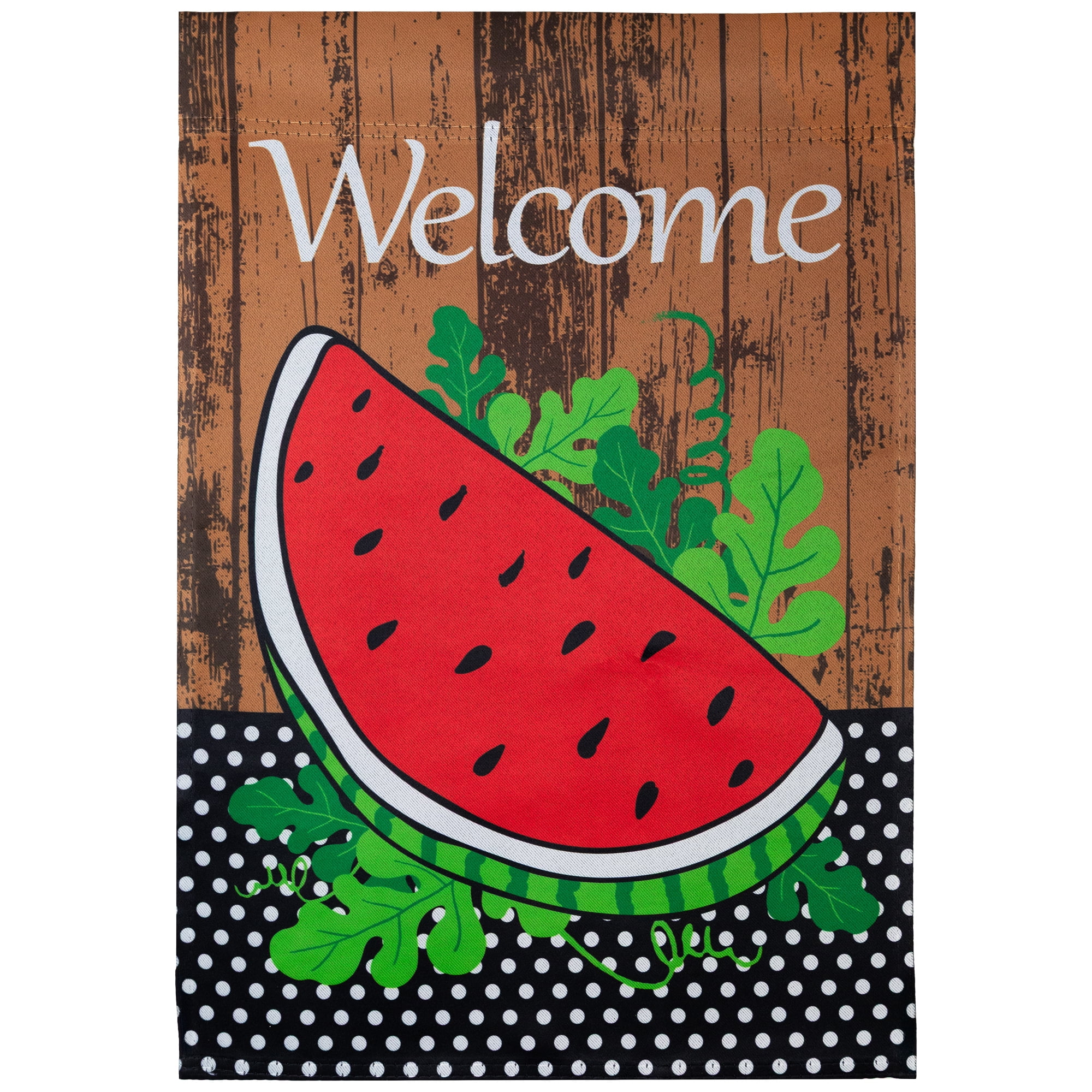 Northlight Welcome Watermelon Slice Summer Outdoor House Flag 28" x 40"