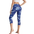 thumbnail image 2 of HELLHERO Camouflage Printed Yoga Pants for Women Breathable Capri Leggings Athletic Workout Leggings with Pockets, 3XL, 2 of 7