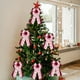 thumbnail image 4 of Adorno de Árbol de Navidad: Lazo para La Punta Del Árbol, Adorno Navideño Hecho a Mano, Lazo de Felpa con Borde de Cinta, 4 of 6