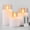 White, variant on Glass battery powered LED flameless candles with remote control and timer, real wax candles, warm-toned flickering light, suitable for holiday, wedding, and home party decorations (3-pack).