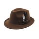 thumbnail image 1 of Qarigey Sombrero lujoso para hombre del penacho para el de moda y cómodo sombrero de lana suave Sombrero del fieltro del penacho Sombreros Café, 1 of 6