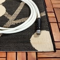 thumbnail image 3 of SAFAVIEH Courtyard Connie Floral Indoor/Outdoor Area Rug, Black Natural/Brown, 4' x 5'7", 3 of 9