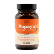 Papaya Enzymes & Organic Papain Enzyme Capsules - 600mg 100 Pills, Organic Papaya Powder Digestive Super Fruit Capsules