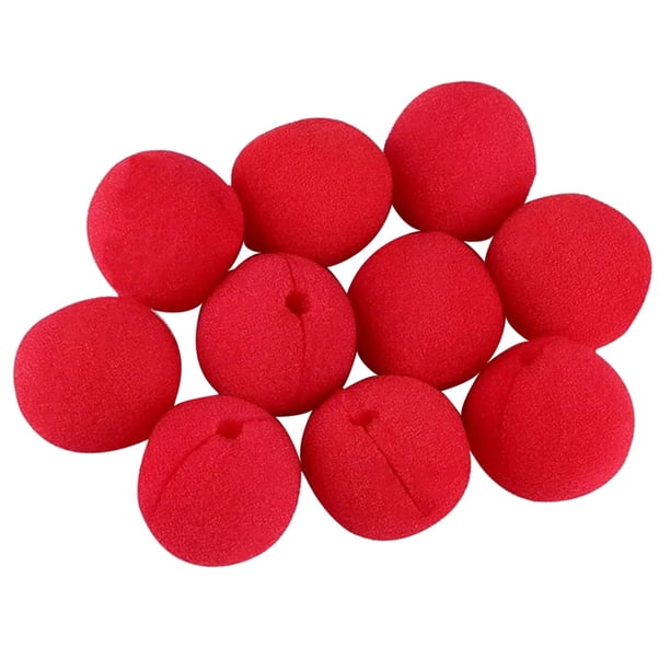 Narices de payaso rojas, accesorio de disfraz para niños y adultos, versátil, 50 mm, bonitos suministros para fotos 10 piezas