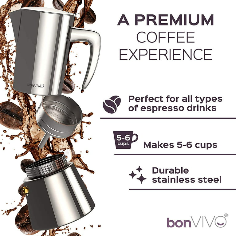 bonVIVO Intenca All Range Stovetop Espresso Italian Coffee Maker