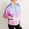 thumbnail image 7 of Vinsonshop Womens Bomber Jacket Casual Outerwear Womens Coats and Jackets Outerwear for Women Full Zip Jacket Business Casual Jackets for Women Womens Jackets Casual Purple 1 M, 7 of 7