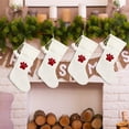 thumbnail image 5 of Qocolhg Knit Christmas Stockings Small Xmas Fireplace 16.5 inches Hanging Decoration, Christmas Stocking with Snowflake Pattern, Snowflake Christmas Stocking for Family Holidays, White, 5 of 5