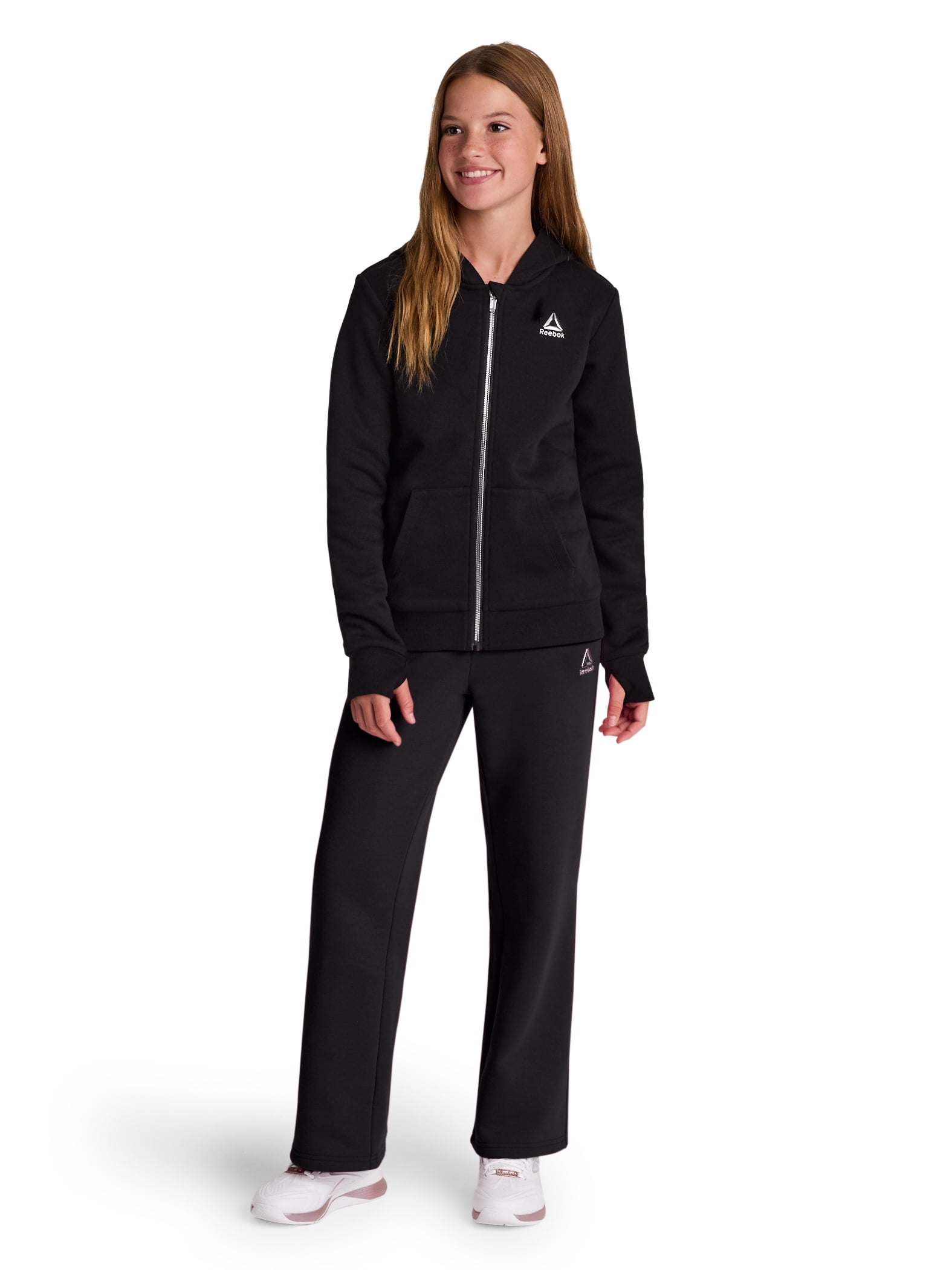 Reebok Girl's Game Day Fleece High Waisted Puddle Pant, Sizes 4-18