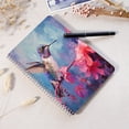 thumbnail image 4 of Spiral Notebook,Double-Wire Spiral College Lined Journal Notebook for Study and Notes,100 Pages,5.71x 8.26 in - Hummingbird Perched on Pink Flowers, 4 of 7