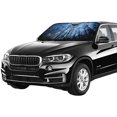 thumbnail image 4 of Galaxy Forest Car Windshield Sun Shade Blocks Uv Rays Sun Visor Protector Waterproof Folding Car Sun Shade Keeps Your Vehicle Cool Fits Windshields of Various, 4 of 5