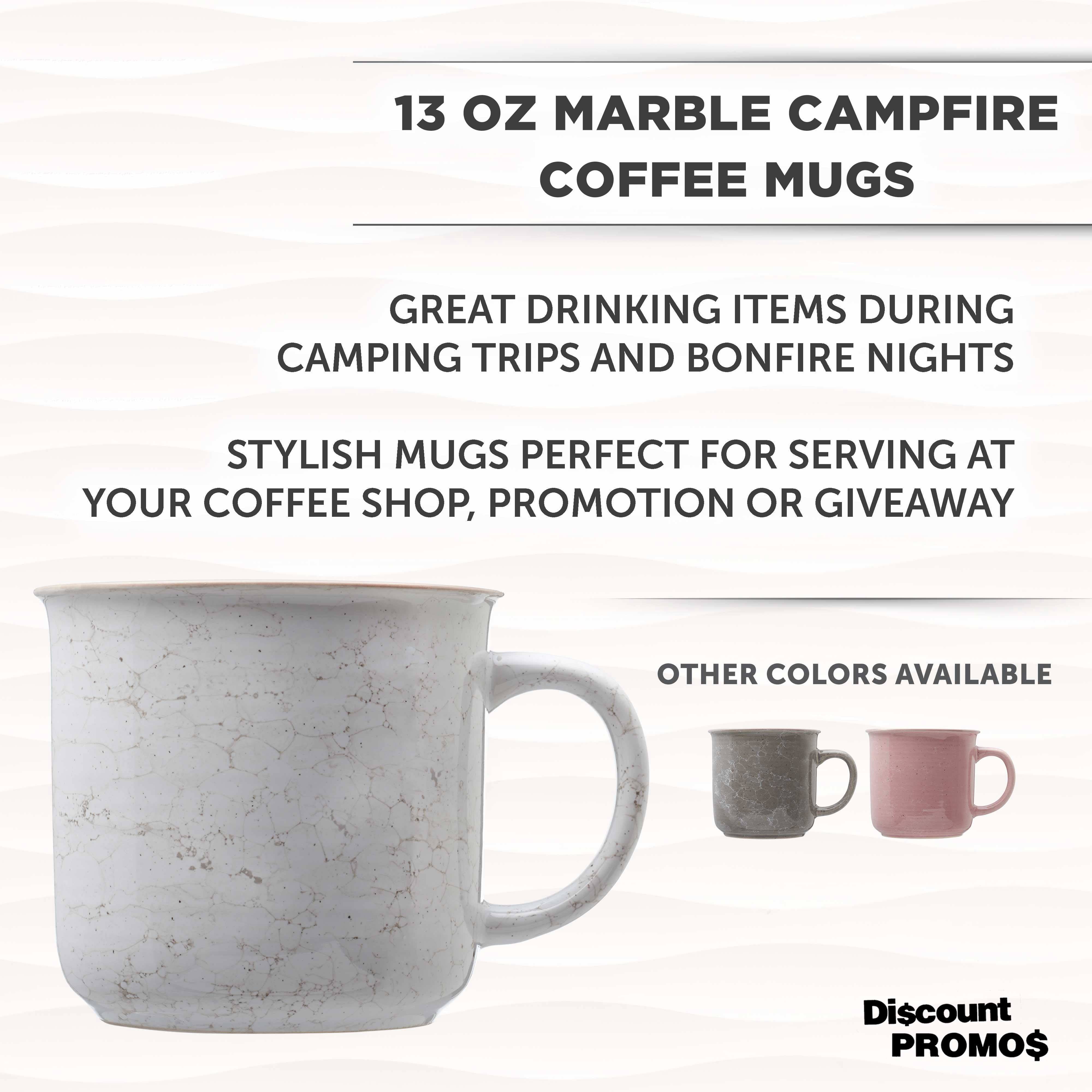 Marble Campfire Coffee Mugs 13 oz. Set of 10, Bulk Pack - Ceramic, Perfect  for Coffee, Tea, Espresso, Hot Cocoa, Other Beverages - Pink - Walmart.com