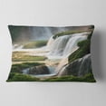 thumbnail image 2 of Designart Detian Waterfall - Landscape Photography Throw Pillow - 12x20, 2 of 5