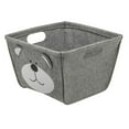 thumbnail image 1 of Panier de rangement en feutre avec image de tête d'ours souriant, 1 of 9
