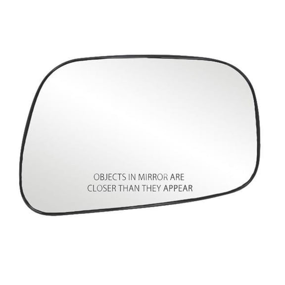 80175 - Fit System Passenger Side Non-heated Mirror Glass w/ backing plate, Toyota Camry Sedan 02-06, 4 3/ 8" x 6 3/ 4" x 6 1/ 2" US Built