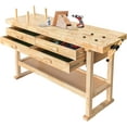thumbnail image 4 of Olympia Tools 60-inch Rubberwood Workbench with Built-in Wooden Vise, 4 of 9