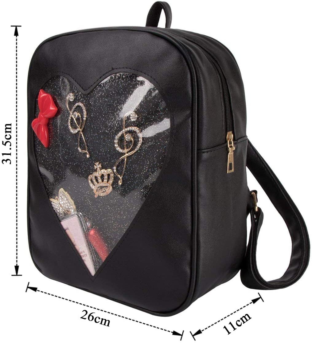 FF1 Candy Leather Backpack Clear Heart 