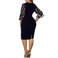 thumbnail image 3 of Gvmfive Women Plus Size Sequins 3/4 Sleeve Bodycon Dress Party Evening Midi Dresses, 3 of 4