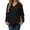 g-Black, variant on DailyTrove Women Cable Knit Henley Hooded Sweatshirt With Kangaroo Pocket Long Sleeve Tops