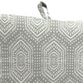 thumbnail image 4 of Jordan Manufacturing 44" x 21" Chet Titanium Gray Geometric Rectangular Outdoor Chair Cushion with Ties and Hanger Loop, 4 of 11