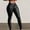 Black, variant on Idoravan Women's Plus Size Pants Womens Solid Pleated Leather Trousers Tight-Fitting Stretch Leggings Trousers Pants