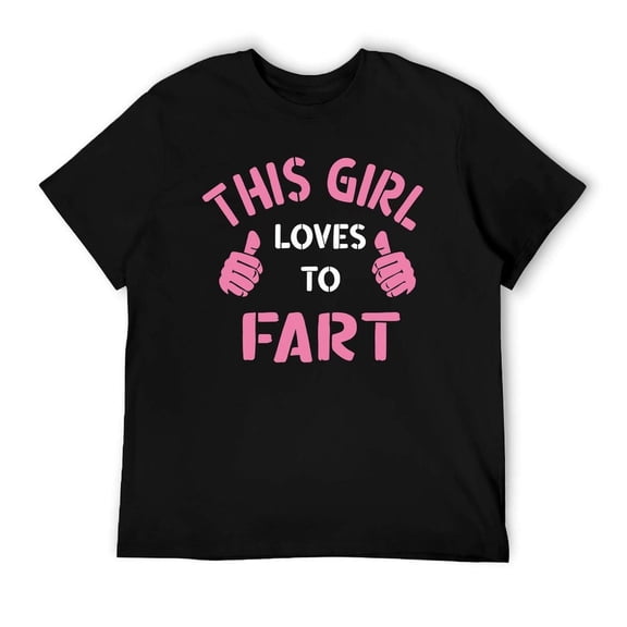 Comfy 100% Cotton Tee – Vintage Funny 'This Girl Loves To Fart' Saying Shirt