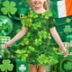 thumbnail image 5 of Niñas Vestido de Día de San Patricio Manga Corta Cuello Redondo Casual para 3-12 Años Niños Verano, 5 of 9