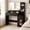 BLACK A, variant on Satifur Vanity Set with Mirror & Lights, GRWM Vanity Desk with Drawers & Storage Shelves, Makeup Dressing Table with Charging, Black
