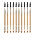 thumbnail image 2 of Juego de 10 brochas para cejas con cabeza de doble punta, brochas de maquillaje cosméticas, herramienta separadora de pestañas de tamaño de viaje para, 2 of 9