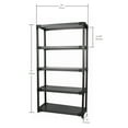 thumbnail image 3 of Grosfillex 36" Plastic Resin 5-tier Shelving Unit 1,000 lbs Total Capacity, 3 of 10