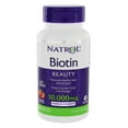 thumbnail image 2 of Natrol - Biotine Beauté Dissolution Rapide Force Maximale Cheveux Peau Ongles Soutien Fraise 10000 mcg. - 60 Comprimés, 2 of 6