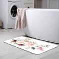 thumbnail image 6 of Decorative Watercolor Flowers Floral Bath Rugs 16x24 Inch Non Slip Bath Mat Quick Dry Absorbent Thin Bath Rug Fit Under Door Washable Bath Floor Rugs for Bathroom Bathtub Shower Sink,Multi 9, 6 of 6