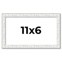 11x6 Frame White Real Wood Picture Frame Width 0.75 inches | Interior Frame Depth 0.5 inches |