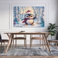 thumbnail image 5 of Winter Penguin Wall Art Pictures 12x18inch Canvas Print Happy Penguin Merry Christmas Cute Canvas Wall Art for Bedroom Canvas Wall Art for Home Office Bathroom Decoration Unframed, 5 of 8