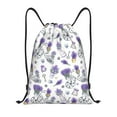 thumbnail image 1 of Saiise Lavender Bicycle Pattern Sports Drawstring Backpack - String Swim Gym Bag with Wet Proof Pocket for Women&Men-Small, 1 of 6