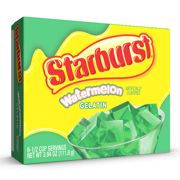 1X, Watermelon Starburst Gelatin - 6 Servings