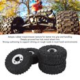 thumbnail image 3 of 4PCS RC Wheel Crawler Tire Set, Robust Rubber Tires and Metal Hubs, Excellent Grip, Shock Absorption, Easy to Install, Compatible with Redcat, Axial SCX10, D90, Hpi, 3 of 7